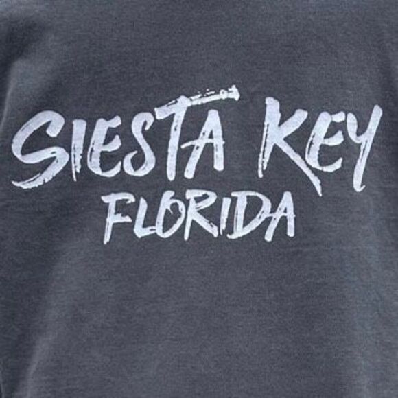 Siesta Key Top Long Sleeve Gray Shirt Large Unisex Comfort Colors Heavyweight - Picture 9 of 12